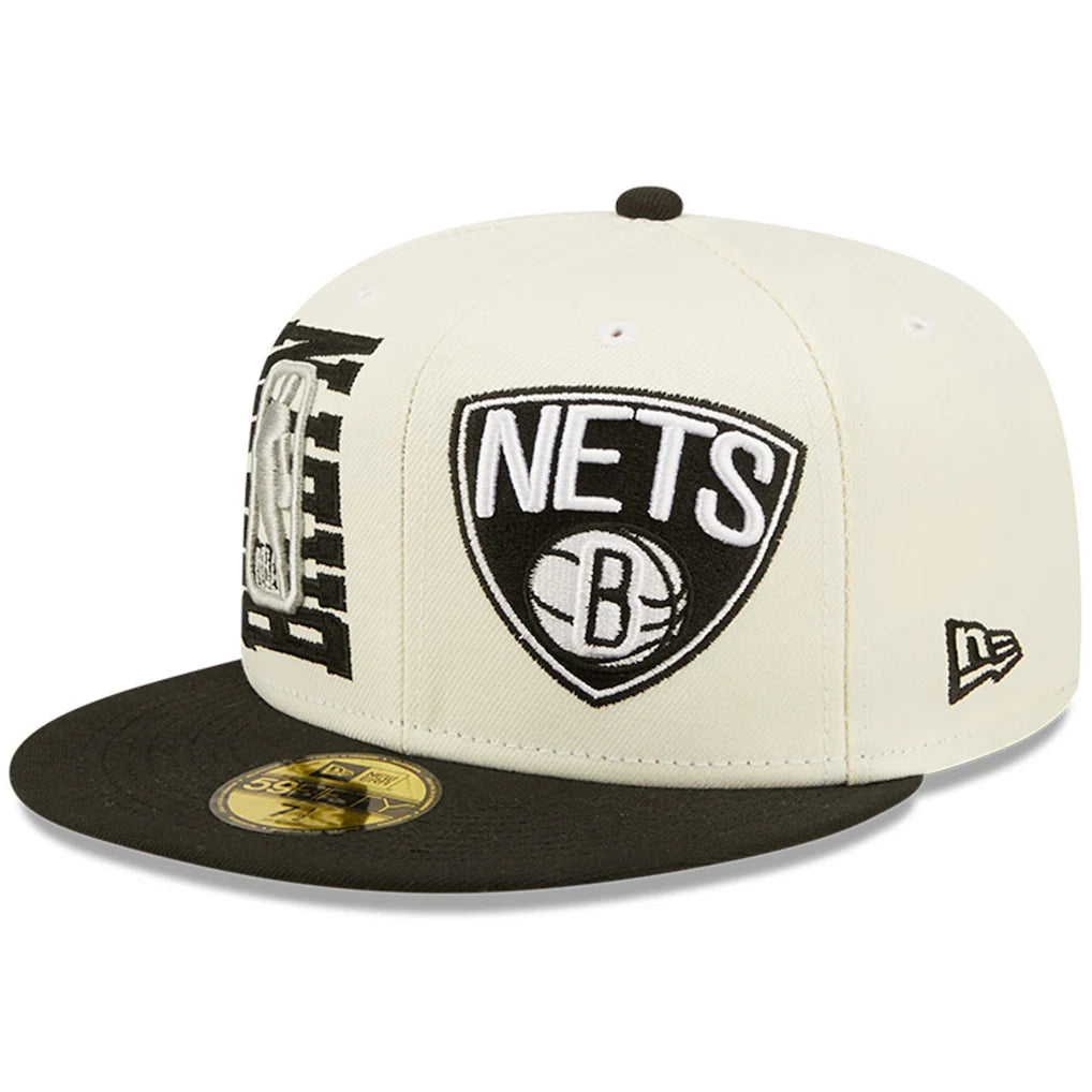 New Era Brooklyn Nets 2022 NBA Draft Fitted Hat 'Cream/Black'