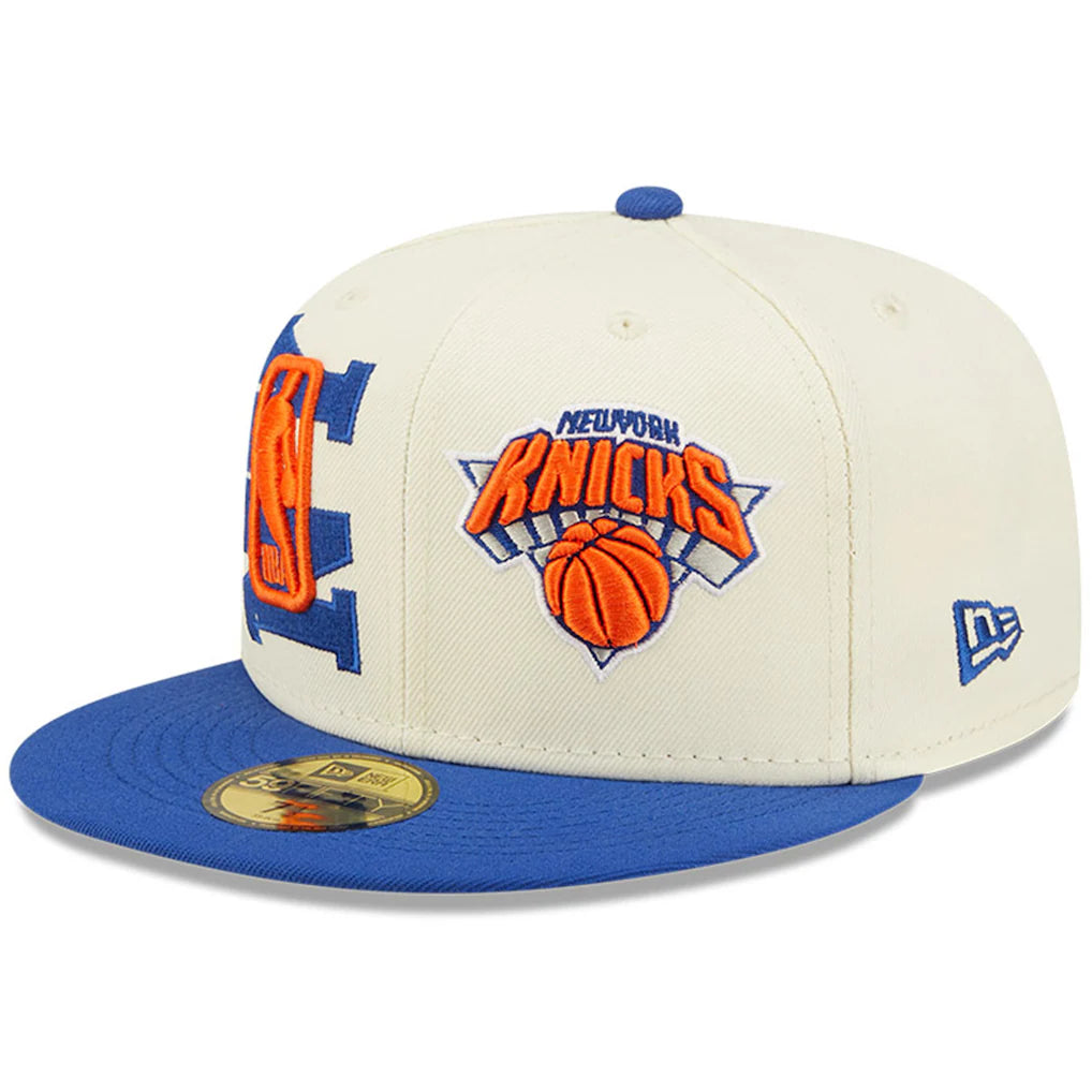 New Era New York Knicks 2022 Nba Draft Fitted Hat 'Cream/Blue'
