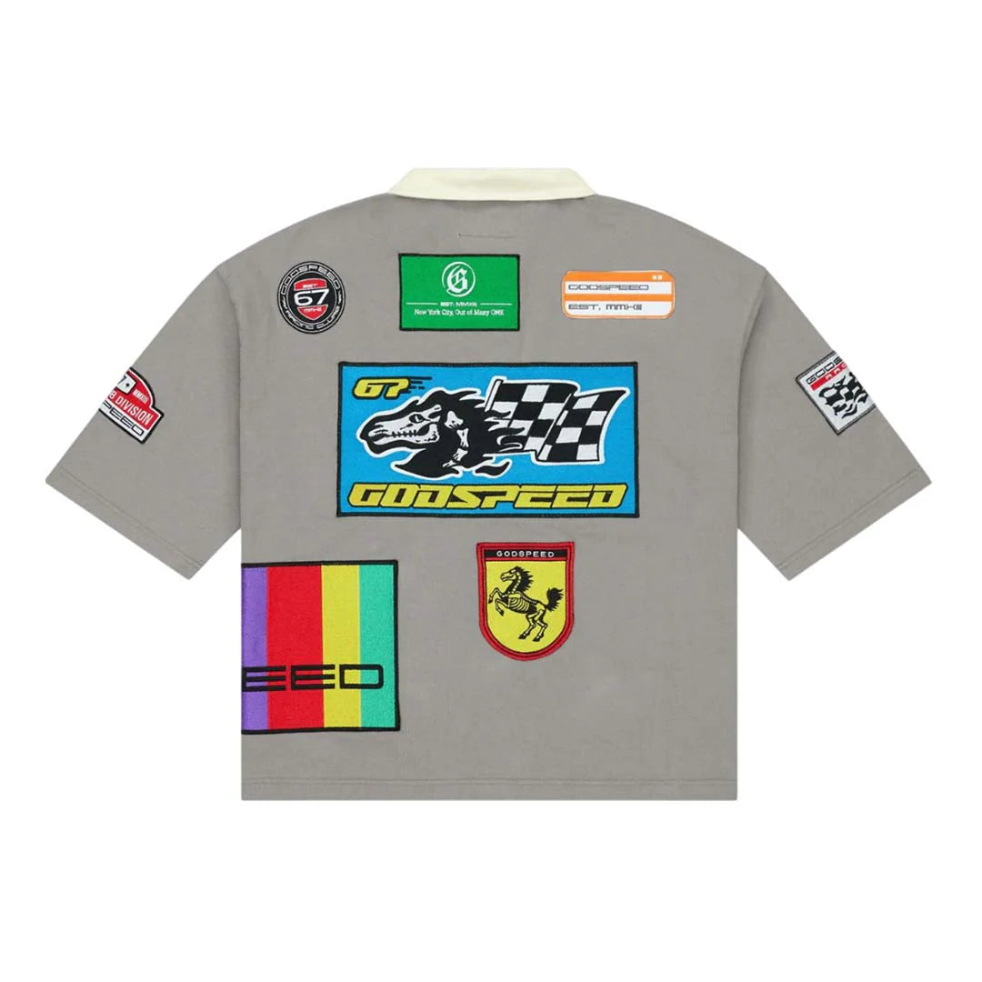 Godspeed GRC Quarter Zip Polo T-Shirt 'Grey'