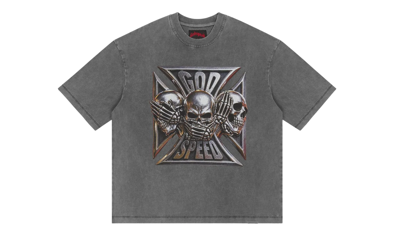 Godspeed Omerta T-Shirt 'Washed Grey'