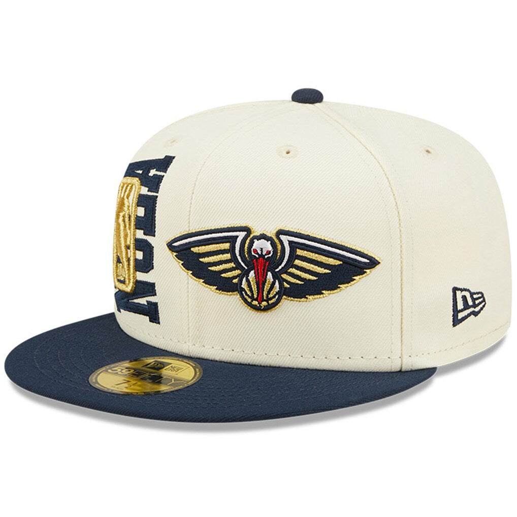 New Era New Orleans Pelicans 2022 NBA Draft Snapback Hat 'Cream/Navy'