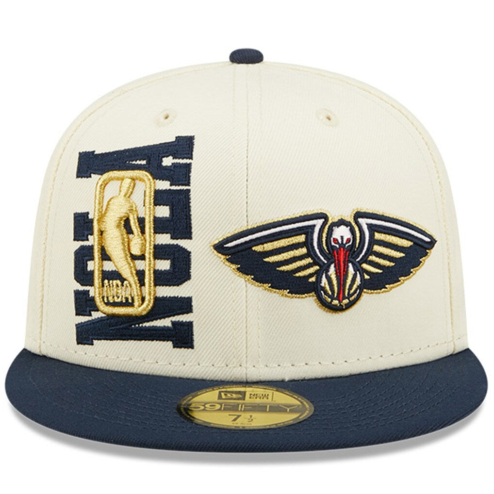 New Era New Orleans Pelicans 2022 NBA Draft Snapback Hat 'Cream/Navy'