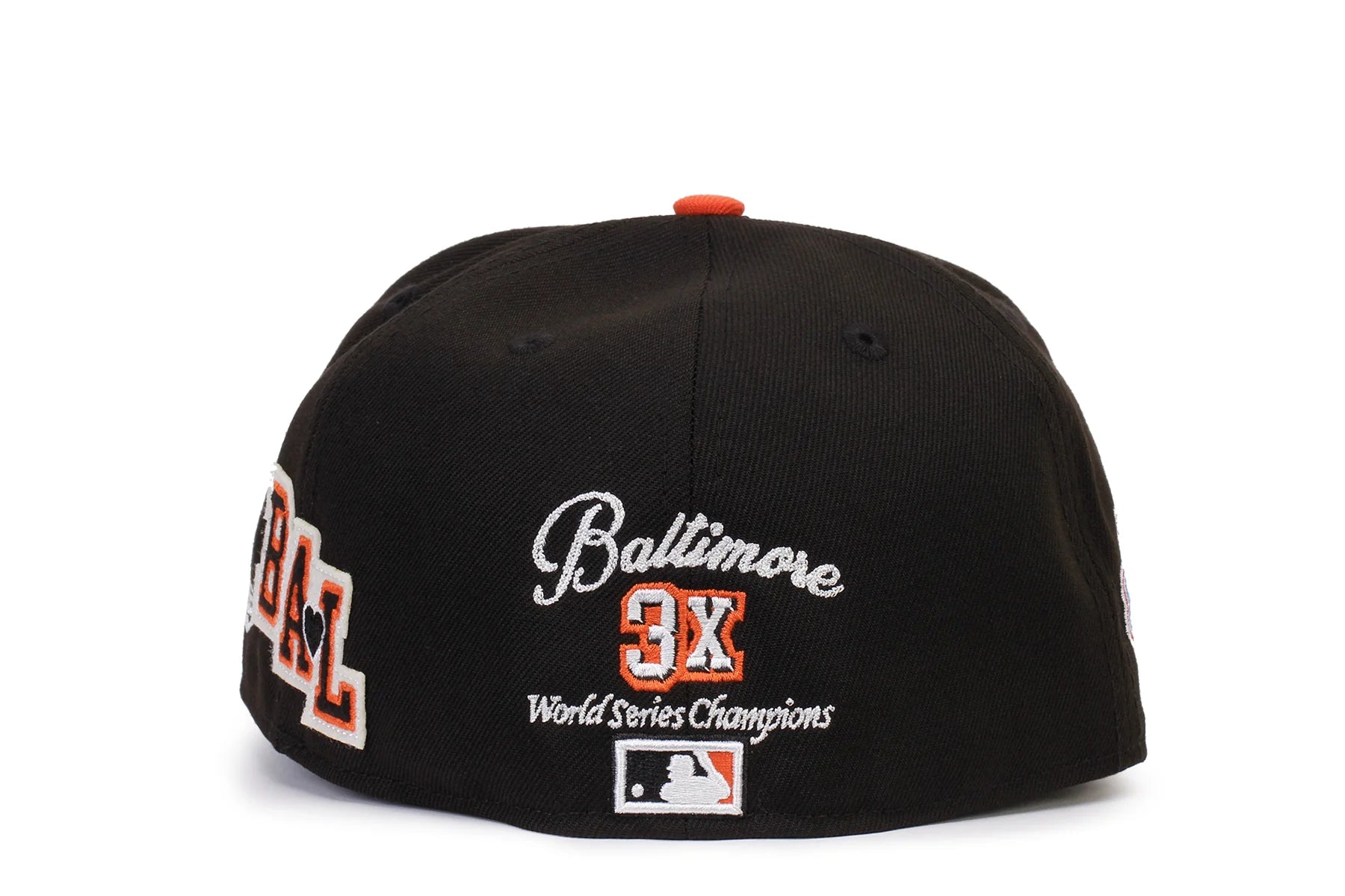 New Era Baltimore Orioles Letterman Fitted Hat 'Black/Orange'