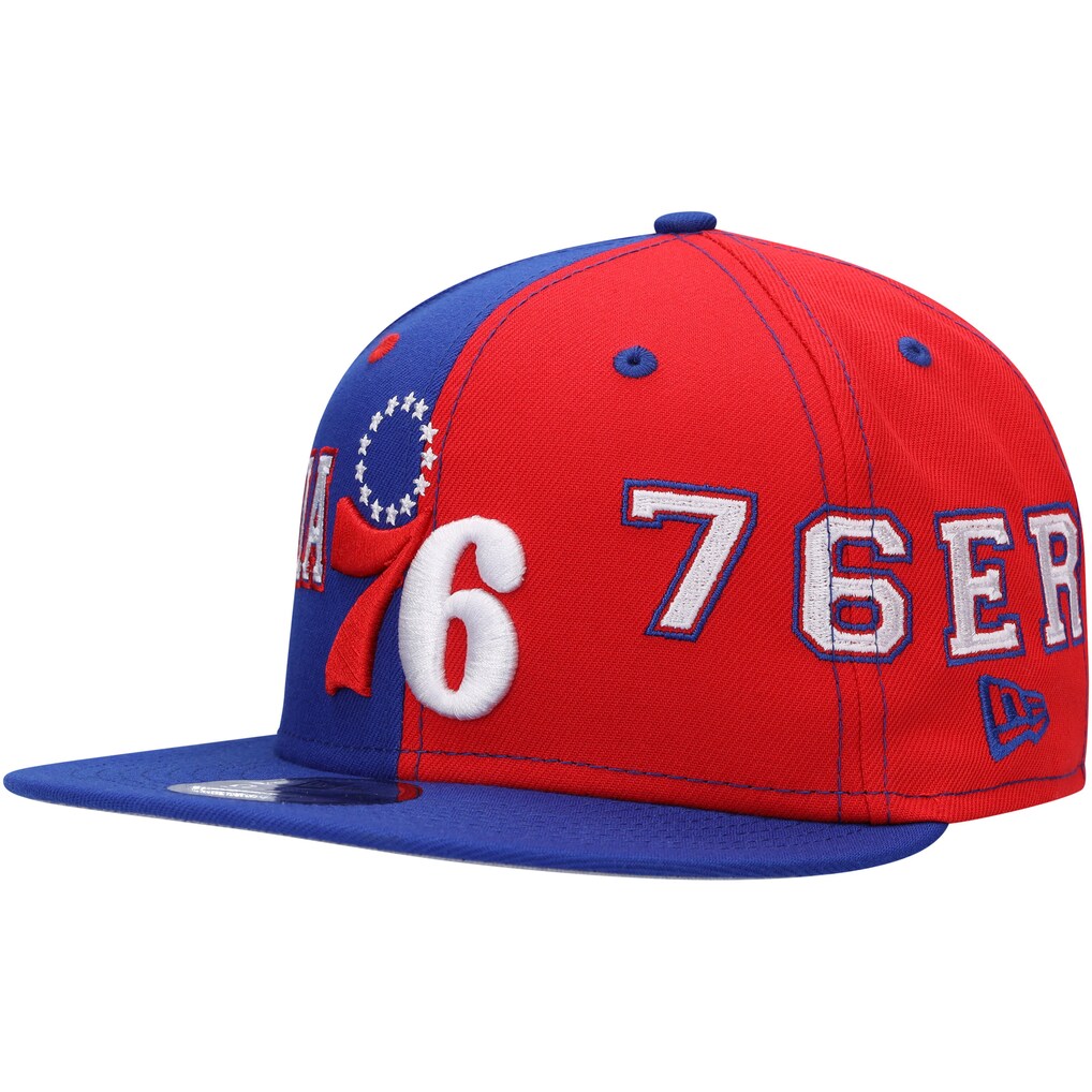 Philadelphia 76ers New Era Royal/Red Team Split 9FIFTY Snapback Hat