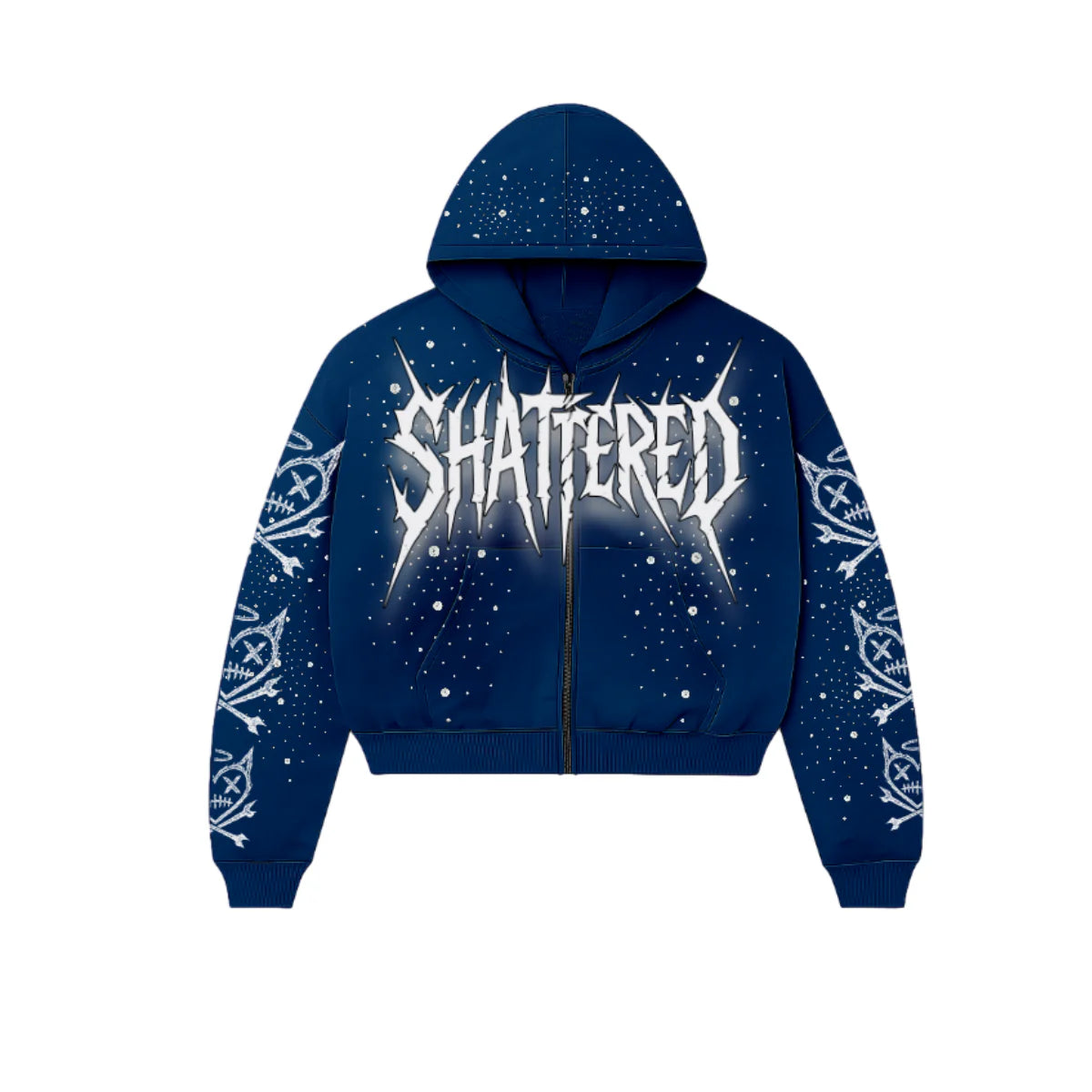 Shattered Hearts Logo Hoodies 'Navy'