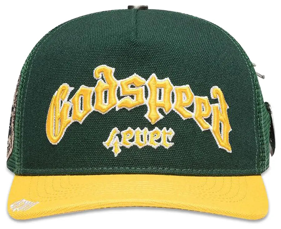 Godspeed Forever Trucker Hat 'Green Yellow'