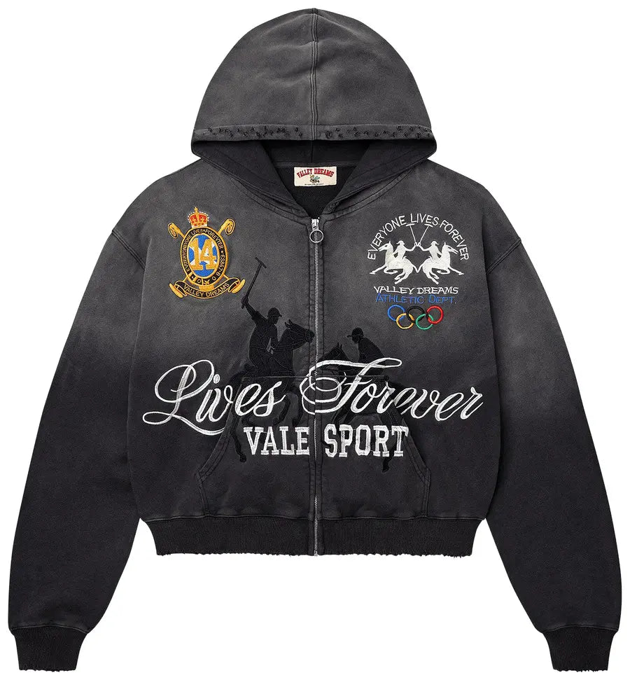 Vale Forever Rock Zip Up Hoodies 'Black'