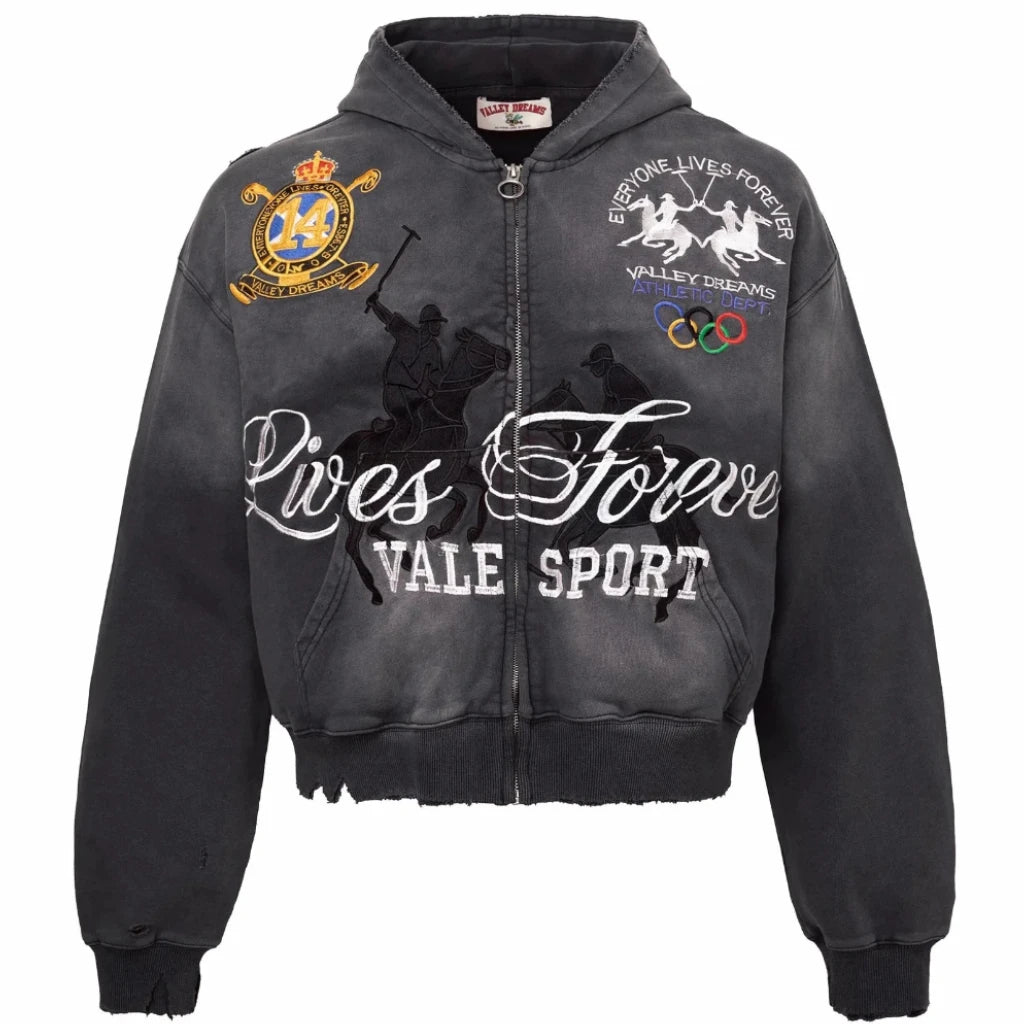 Vale Forever Rockefeller Zip-Up Hoodie 'Black'