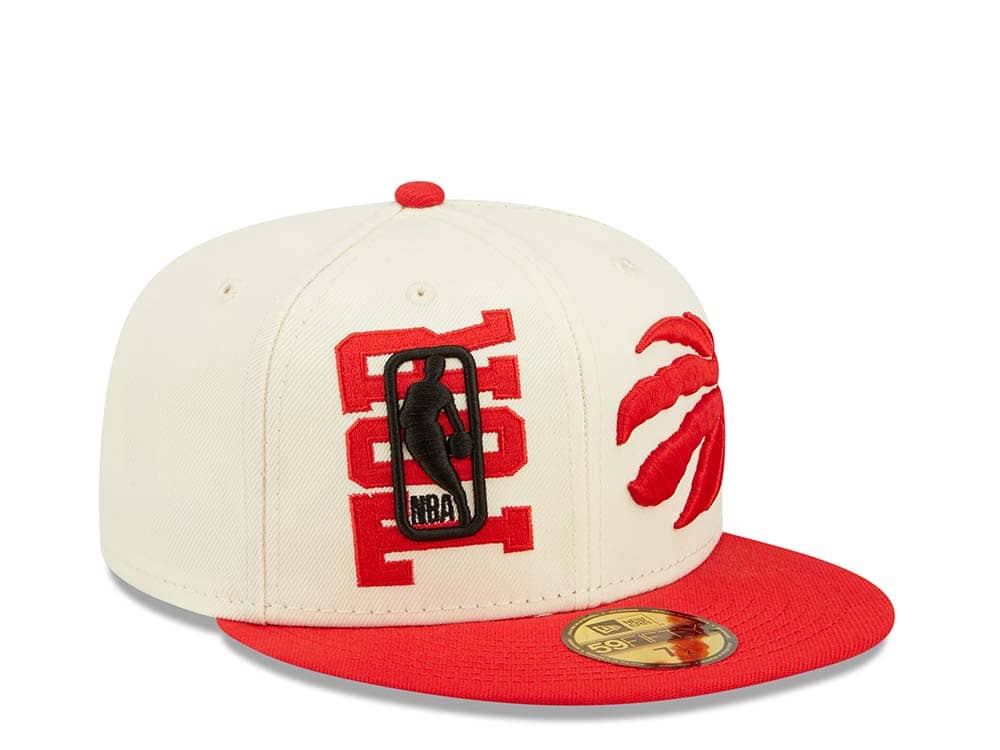 New Era Toronto Raptors 2022 NBA Draft Fitted Hat 'Cream/Red'