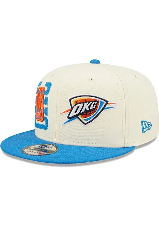 New Era Oklahoma City Thunder 2022 NBA Draft Snapback Hat 'Cream/Blue'