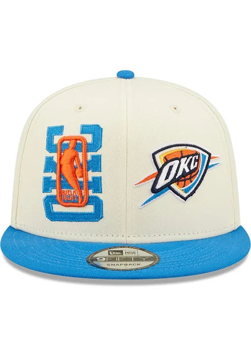 New Era Oklahoma City Thunder 2022 NBA Draft Snapback Hat 'Cream/Blue'