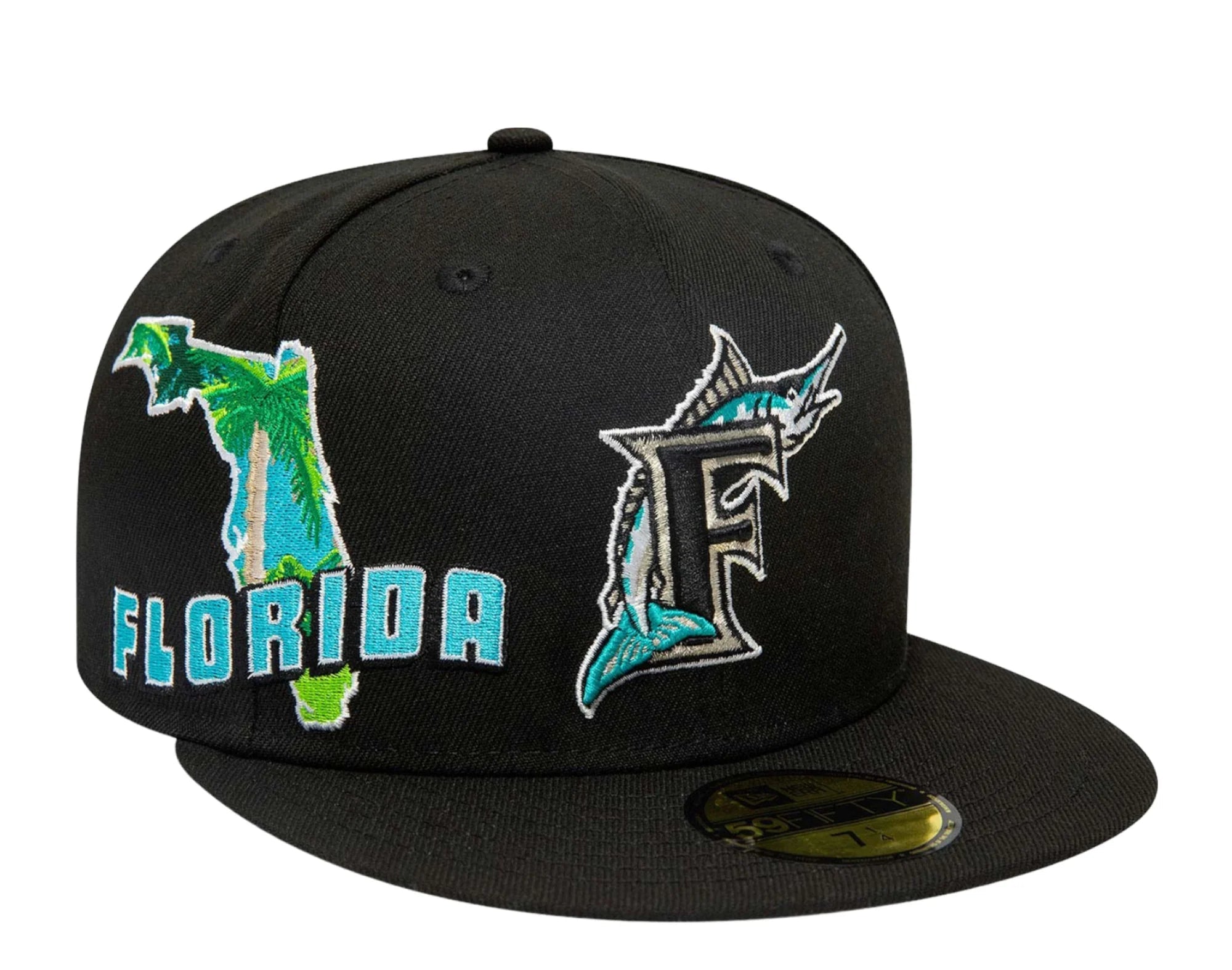 New Era Florida Marlins Stateview Fitted Hat 'Black'