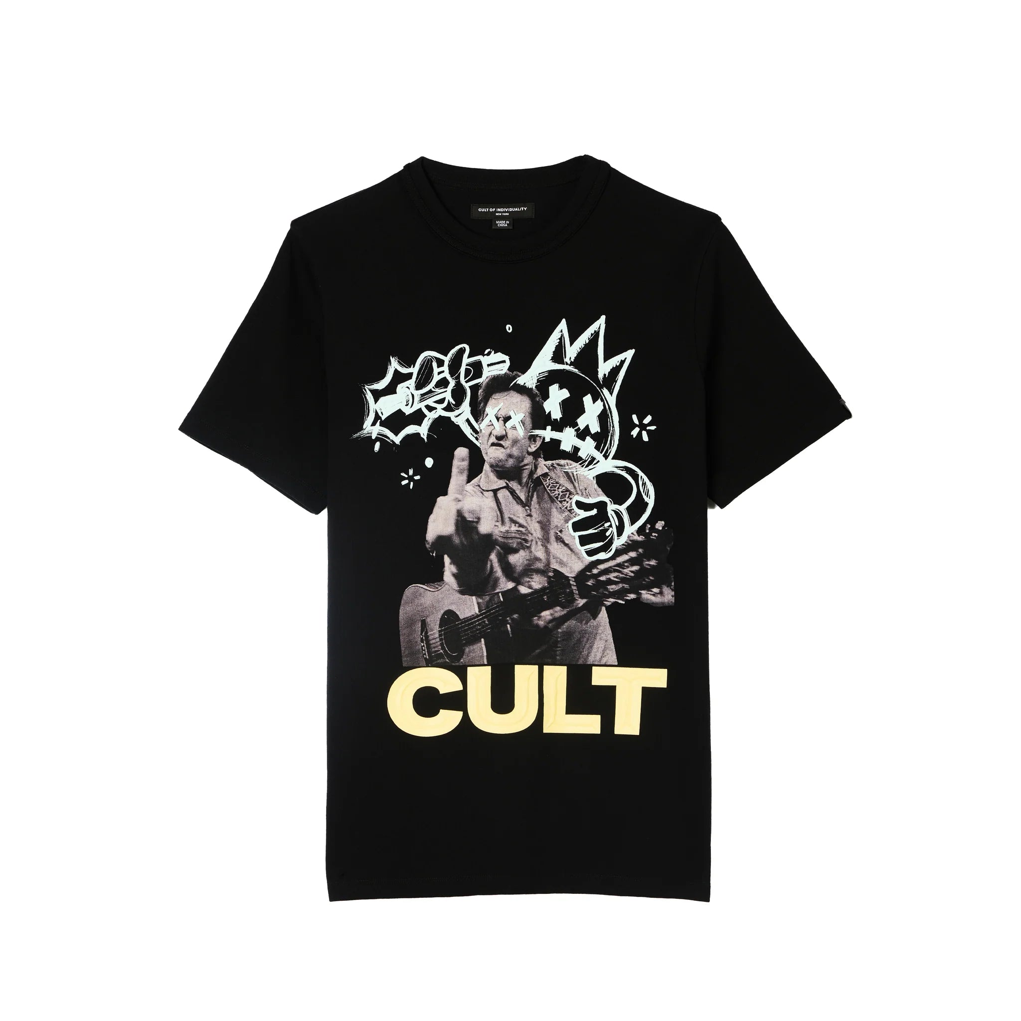 Cult "Cash" Heavyweight Short Sleeve Crew Neck T-Shirts 'Black'