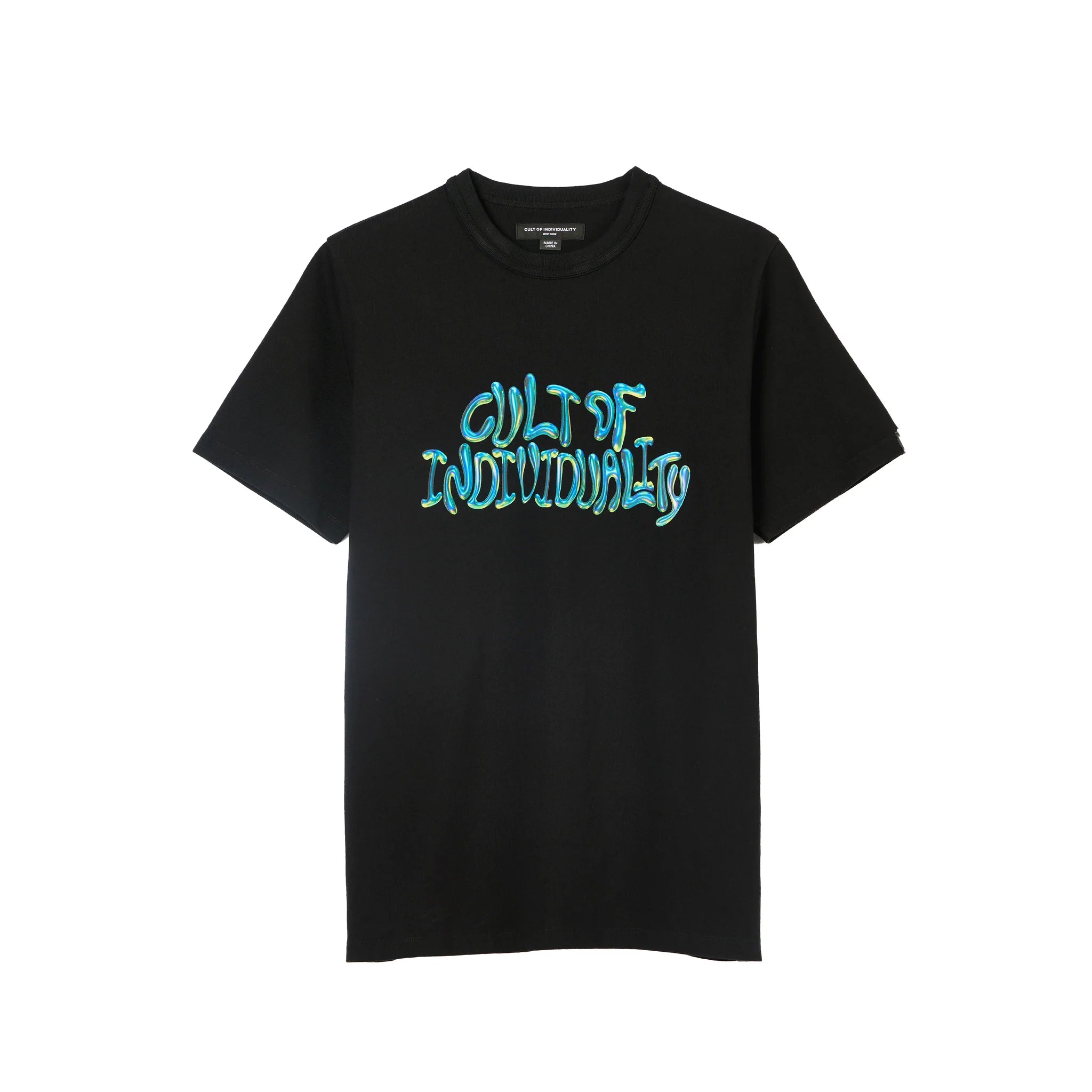 Cult "Bubble Logo" Short Sleeve Crew Neck T-Shirts 'Black'
