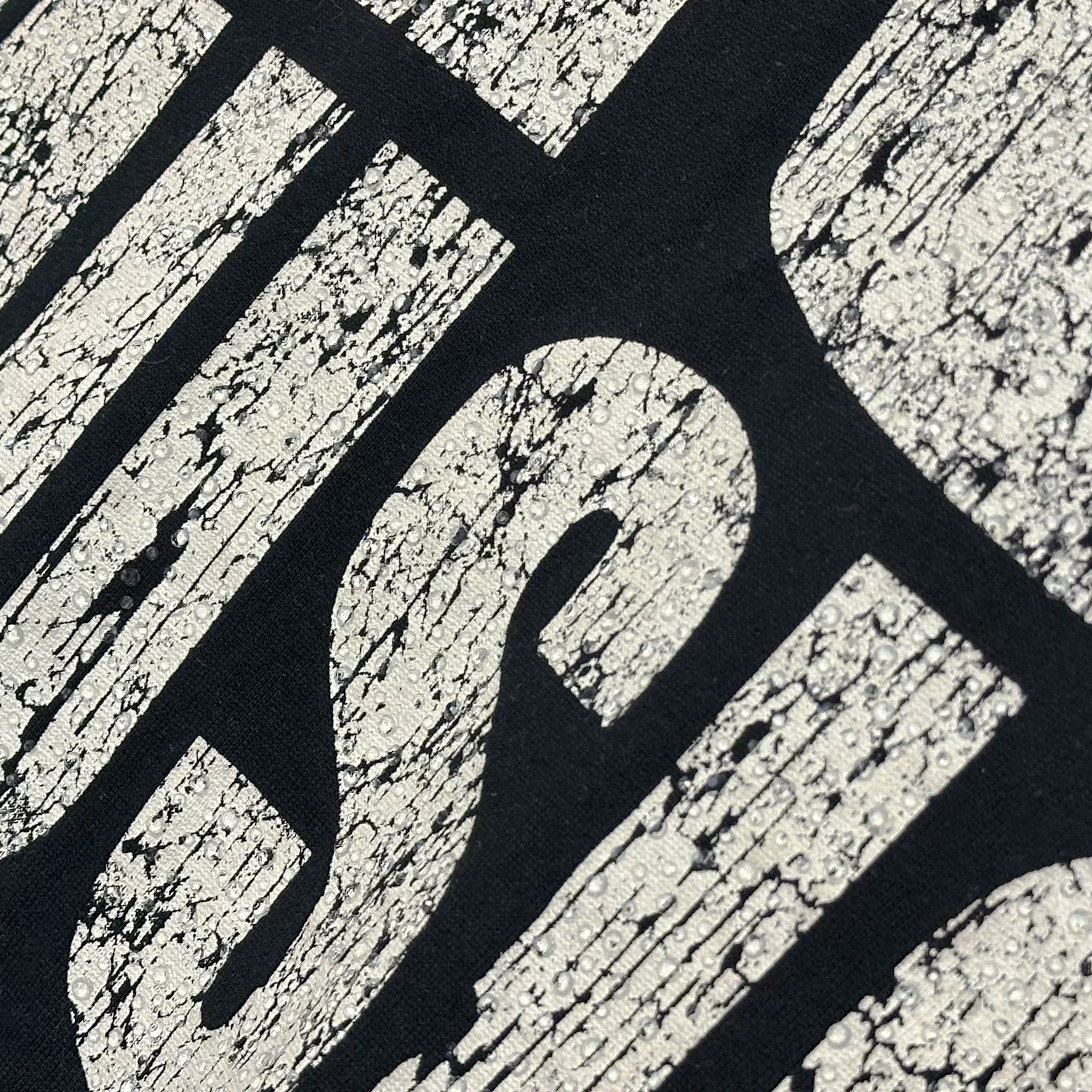 Cult's Oversized Heavyweight Boxy Short Sleeve Crew Neck T-Shirts "No Music No Life" 'Black'