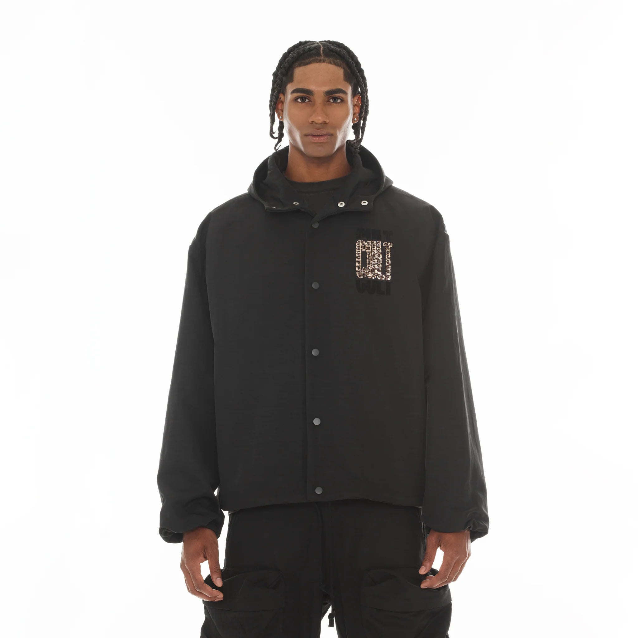 Cult's Oversized Coaches Jackets 'Black Nylon'