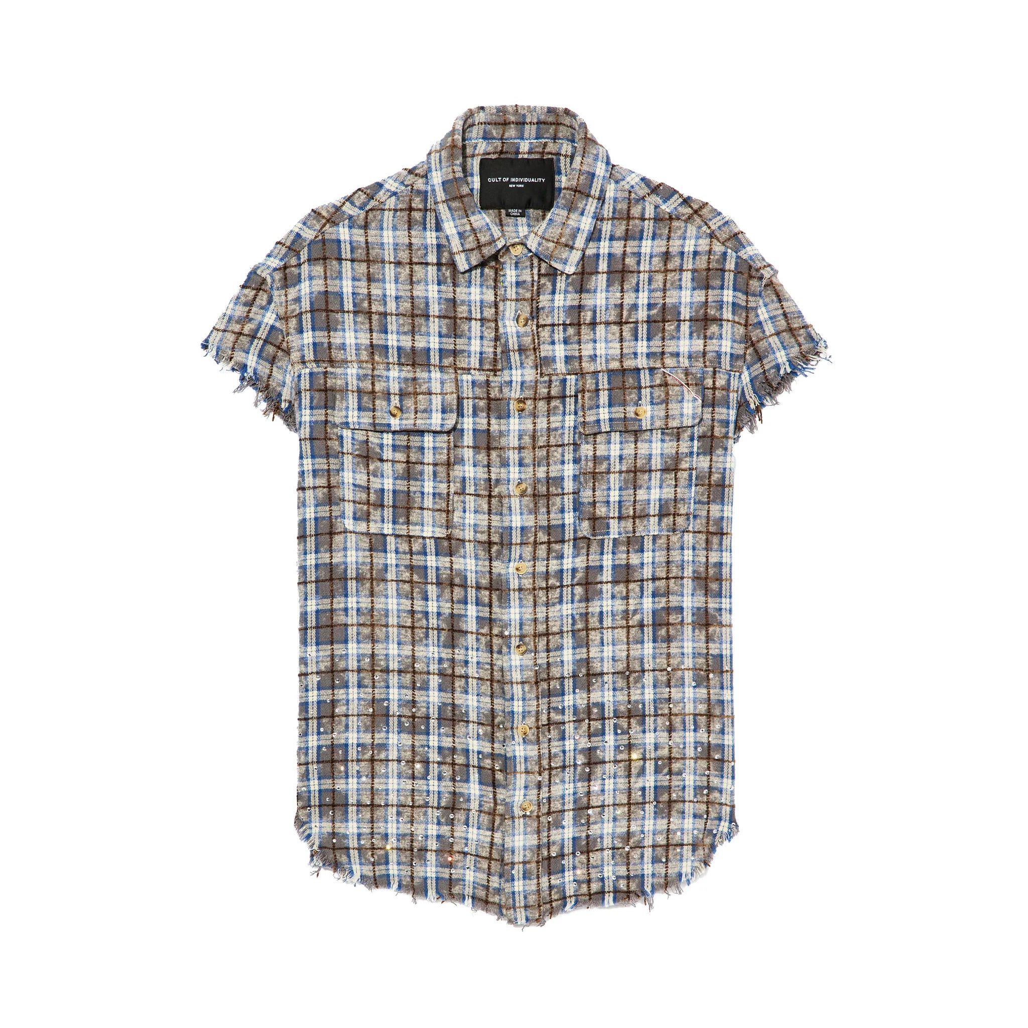 Cult's Sleeveless Woven T-Shirts 'Sky Blue'