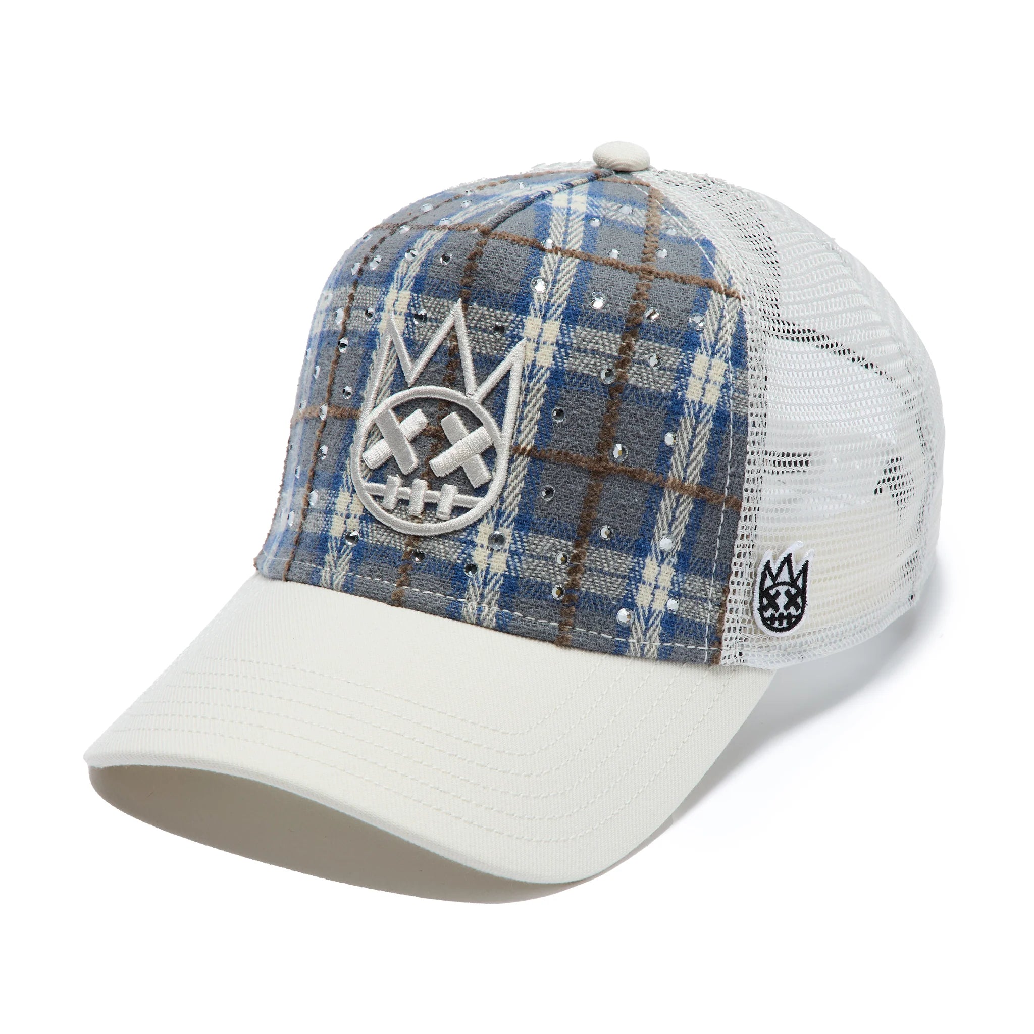Cult's Mesh Back Trucker Hat 'Blue Plaid'