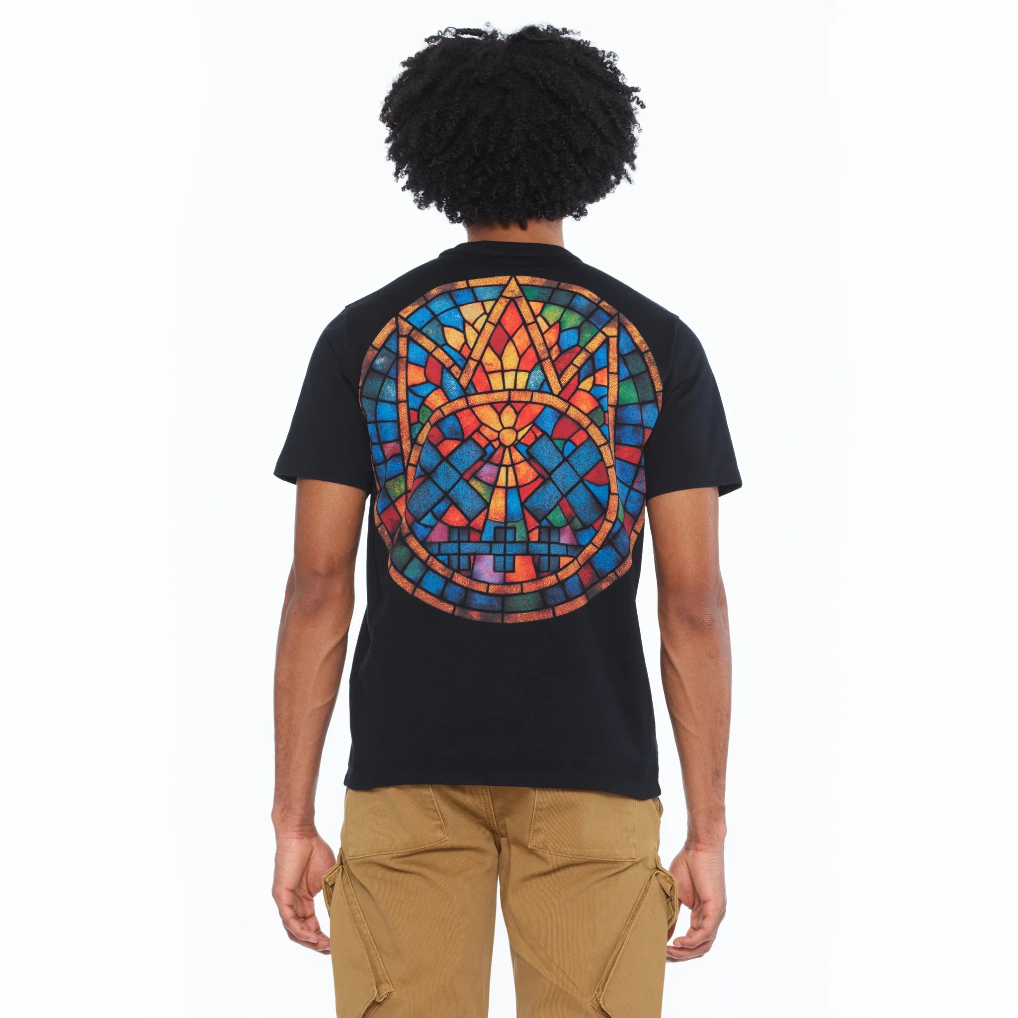 Cult T-Shirt 'Stained Glass' 260 Gram Black