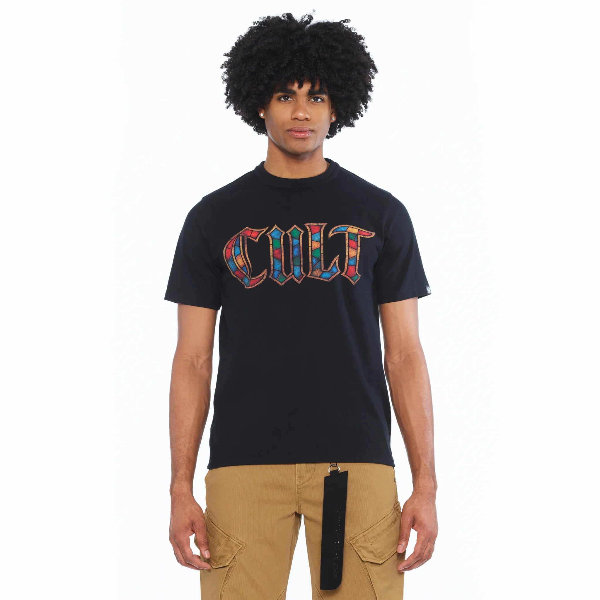 Cult T-Shirt 'Stained Glass' 260 Gram Black