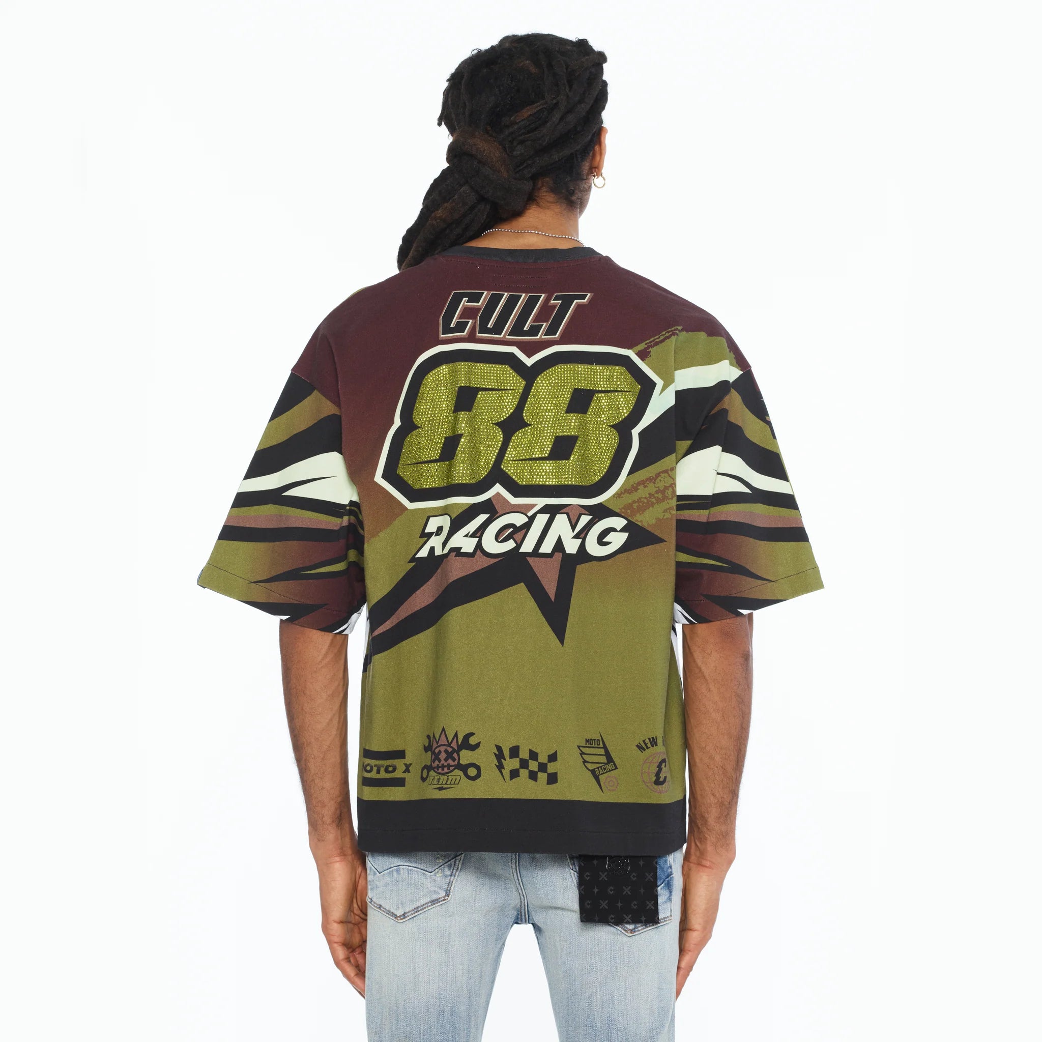 Cult Oversized T-Shirt 'Racer' 260 Gram Multi