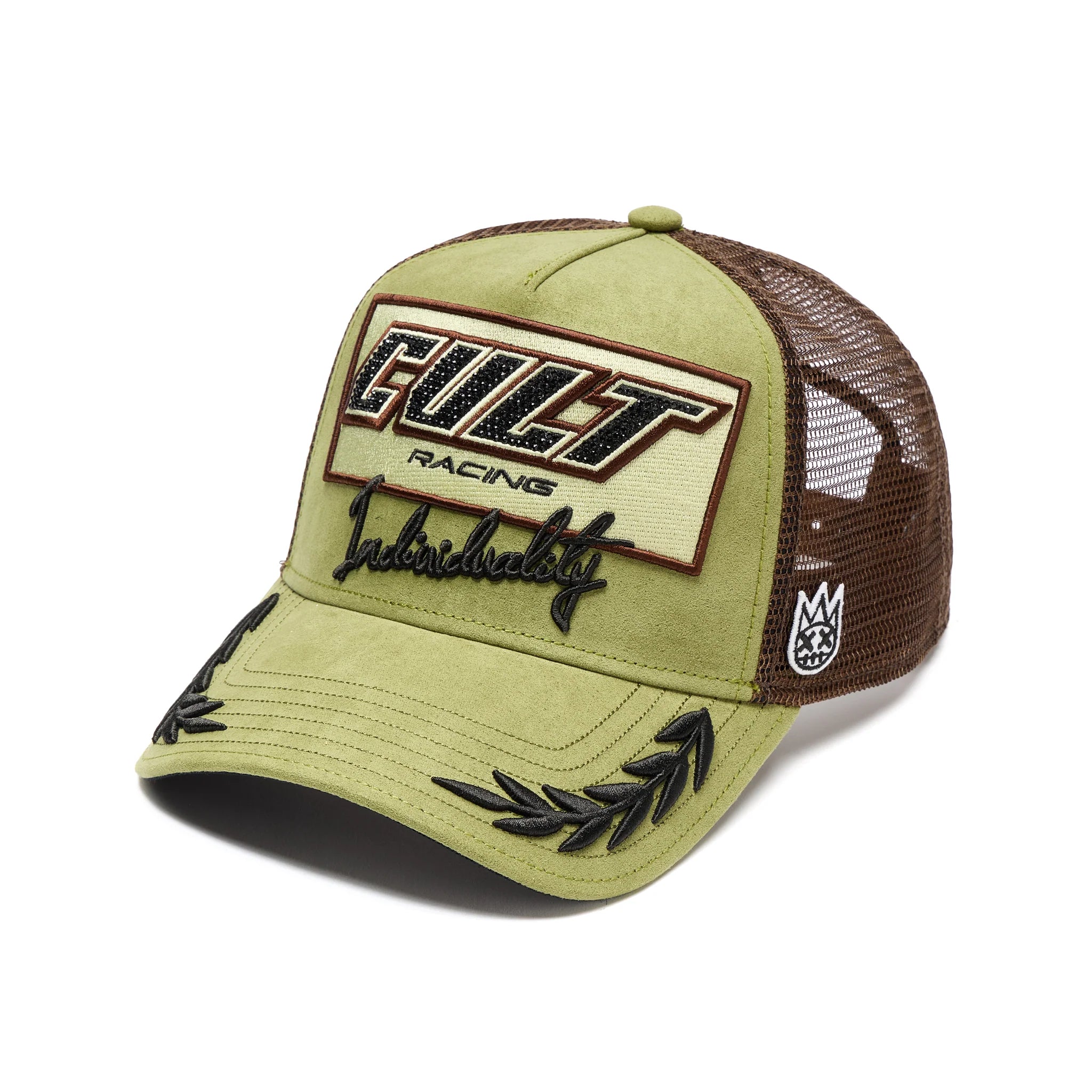 Cult's Mesh Back Trucker Hat 'Cult Racing' Olive