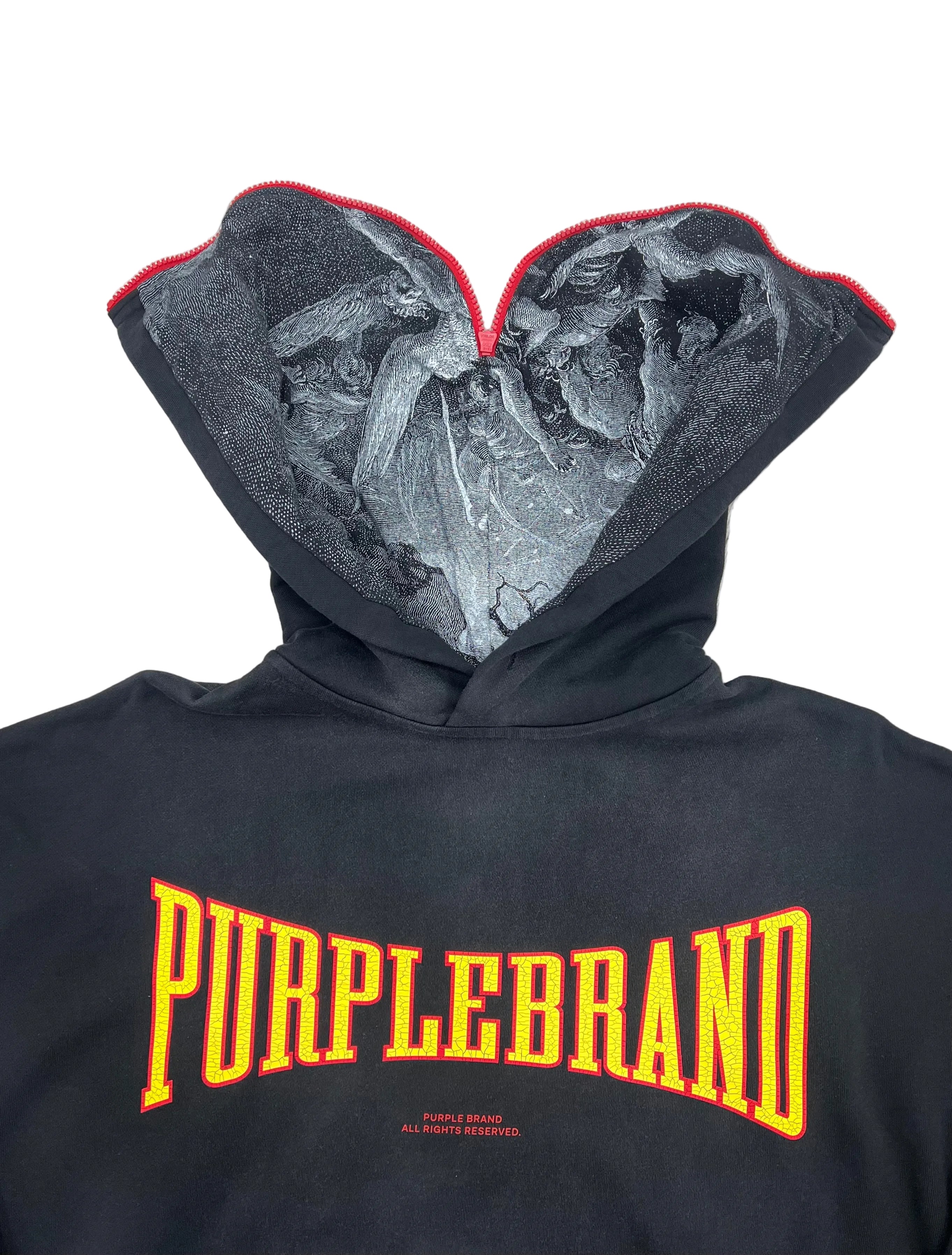 Purple Brand Hoodies “Black/yellow”