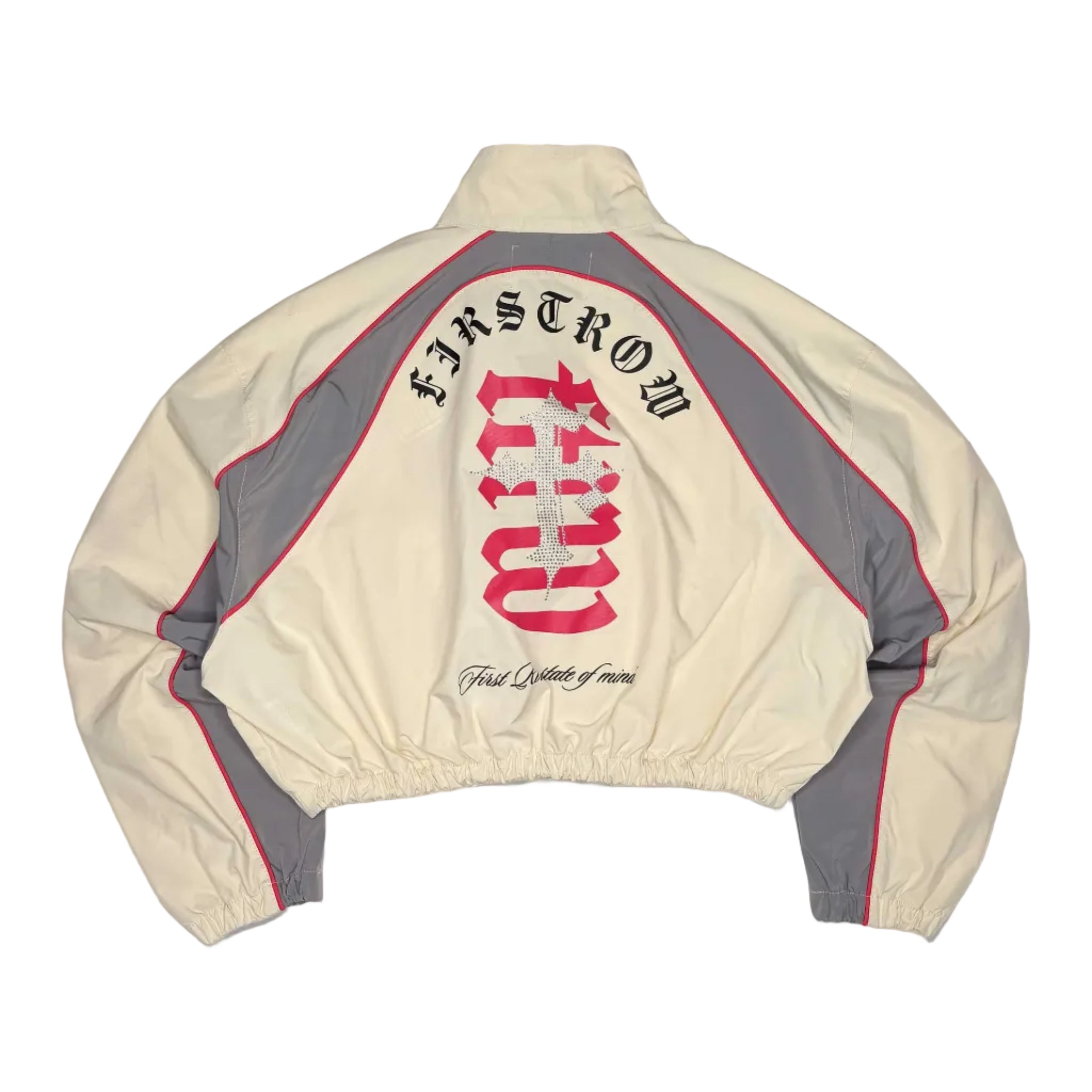 First Row "Property Of First Row" Track Jacket 'Cream'