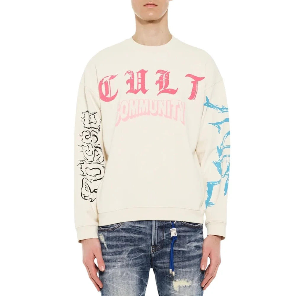 Cult Novelty Fleece Crewneck Sweatshirt 'Winter White'