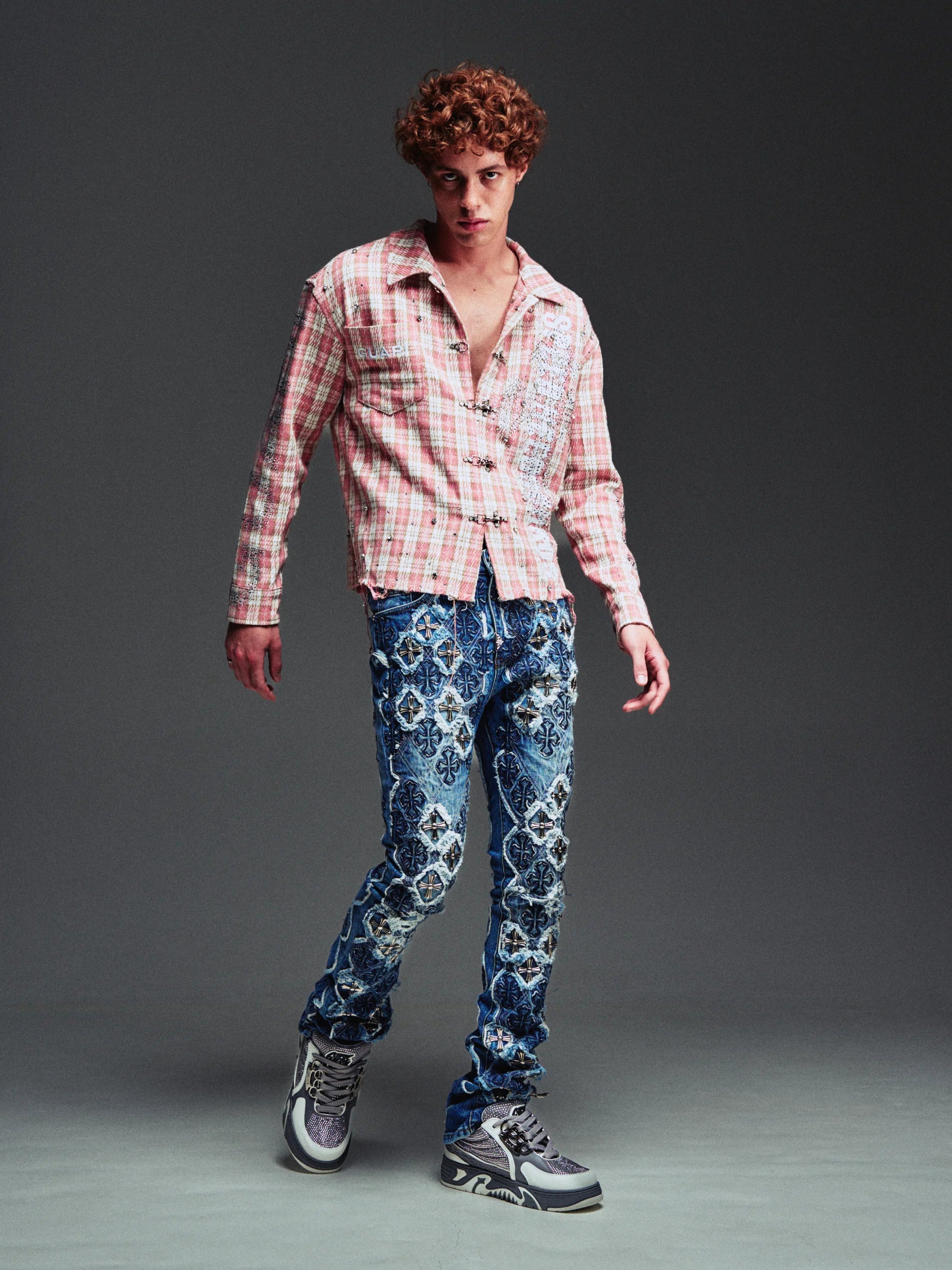 Guapi Plaid Shirt 'French Rose'