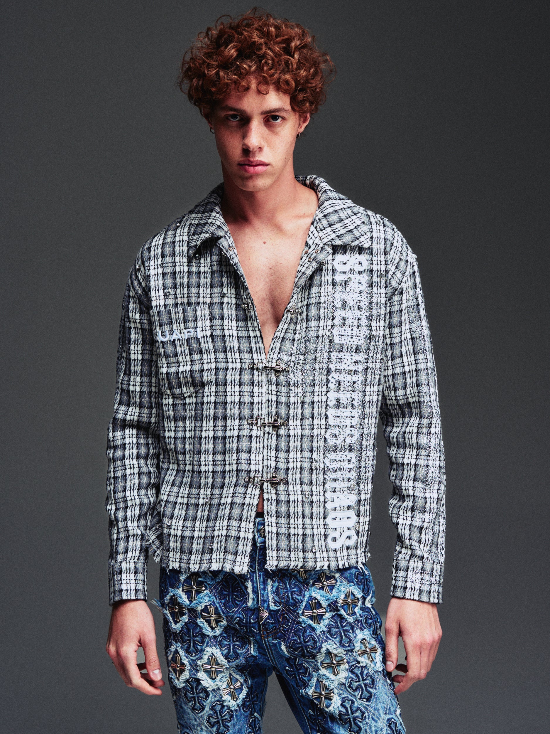 Guapi Plaid Shirt 'Ash Grey'