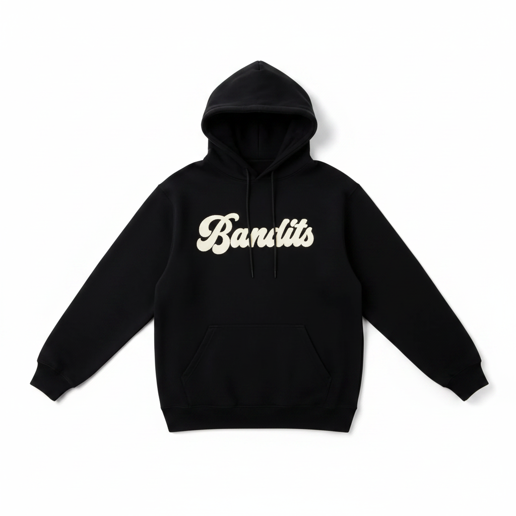 Bandits Varsity Script Pullover Hoodies 'Black'