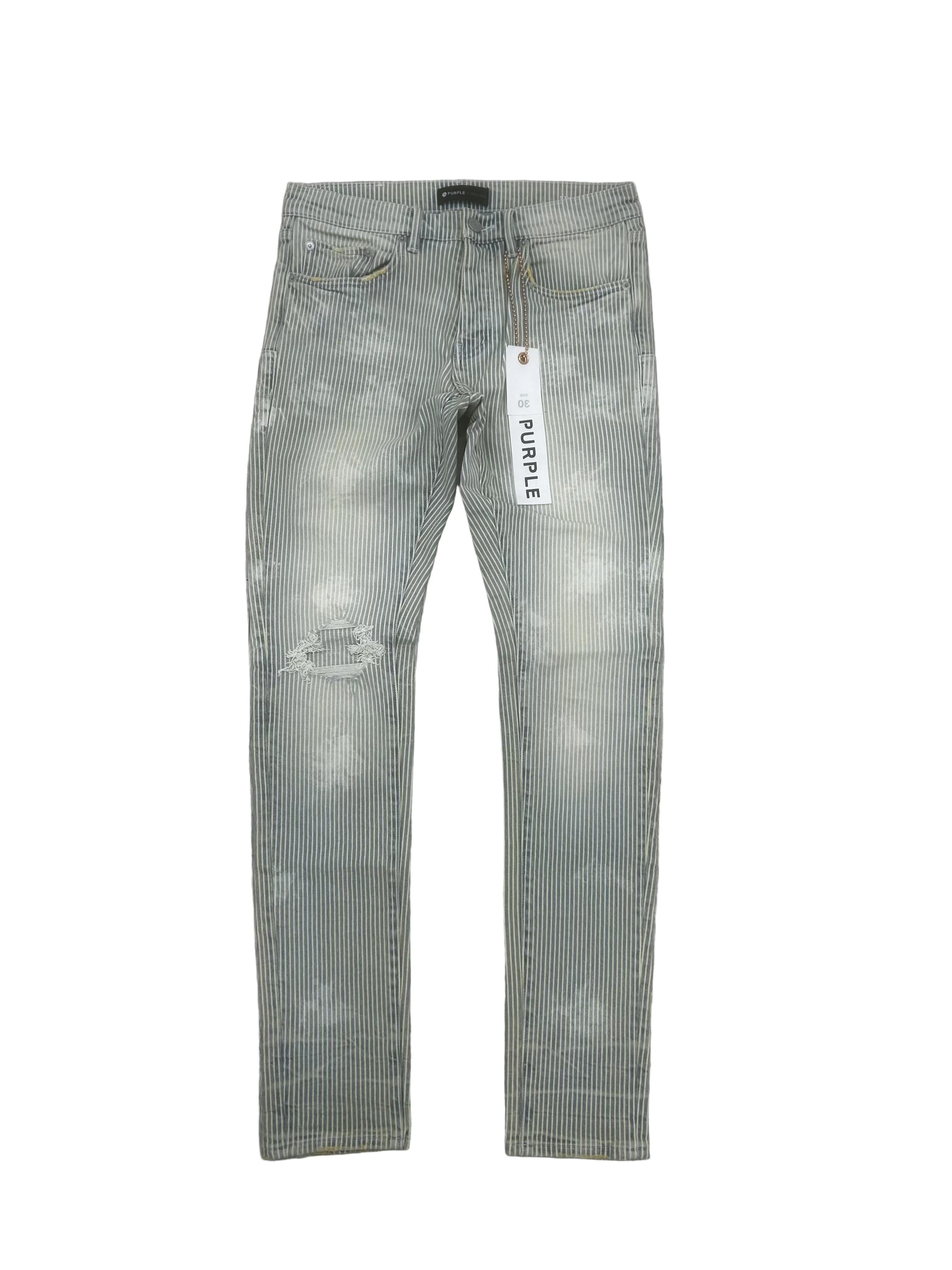 Purple Brand Slim Fit Stripe Jeans “Tan”