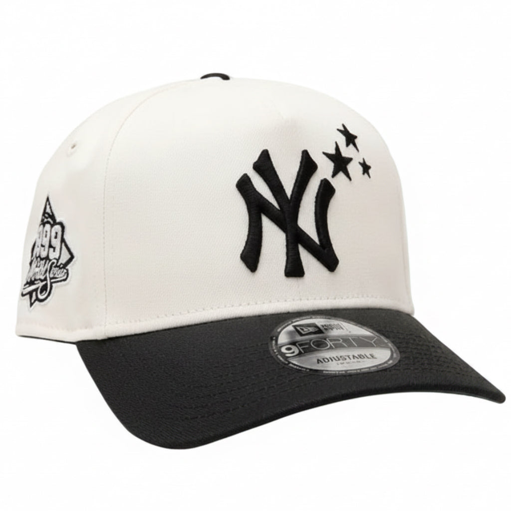 New Era A-Frame New York Yankees 1999 World Series Snapback Hats 'Creme/Black'