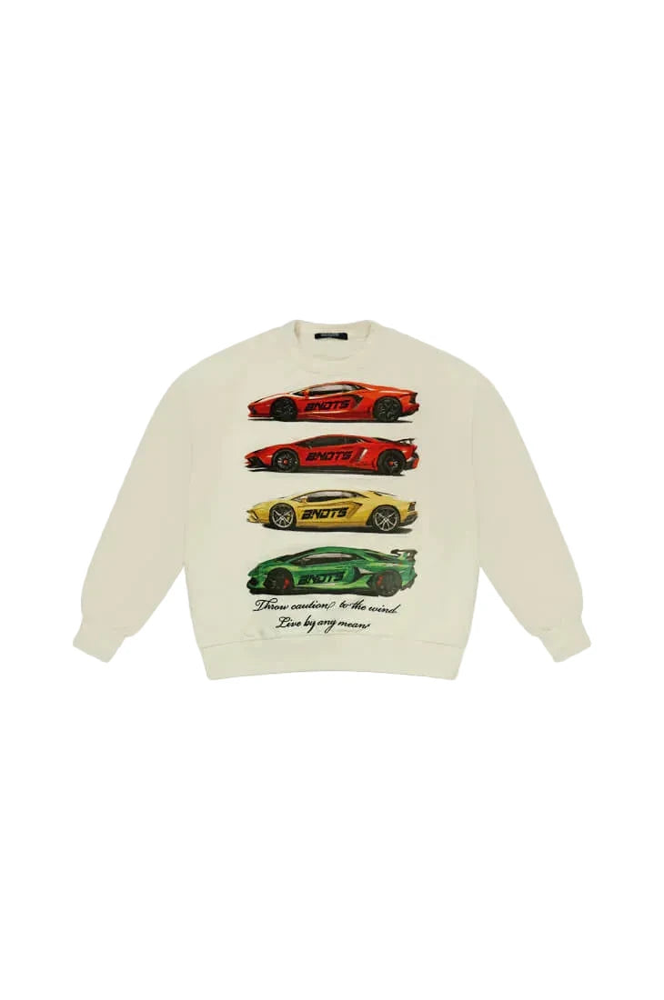 Bandits Caution To The Wind Crewneck Sweatshirt 'Tan'