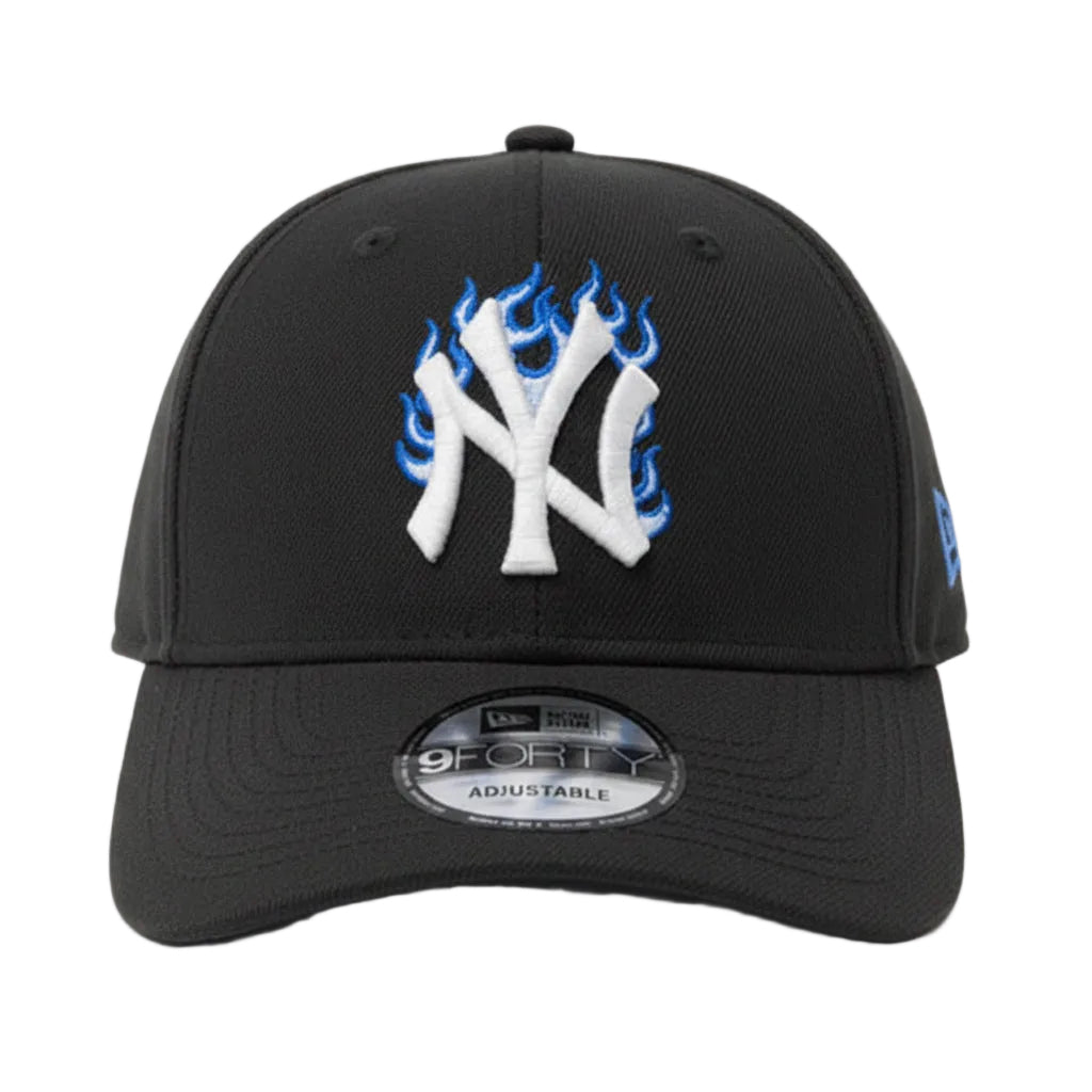 New Era New York Yankees A-Frame Flame Snapback Hats 'Black/Blue'
