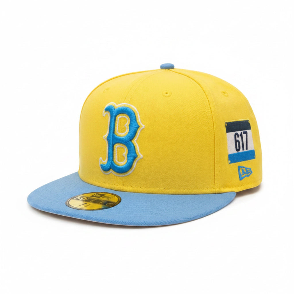 New Era Boston Red Sox 617 Fitted Hats 'Yellow'