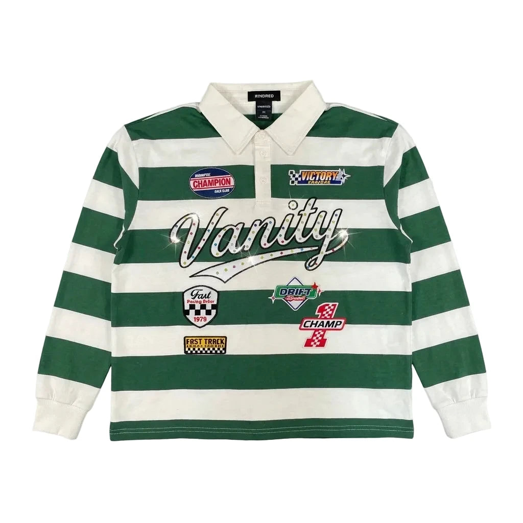 Kindred Vanity Stripe Patch Polo 'Green'