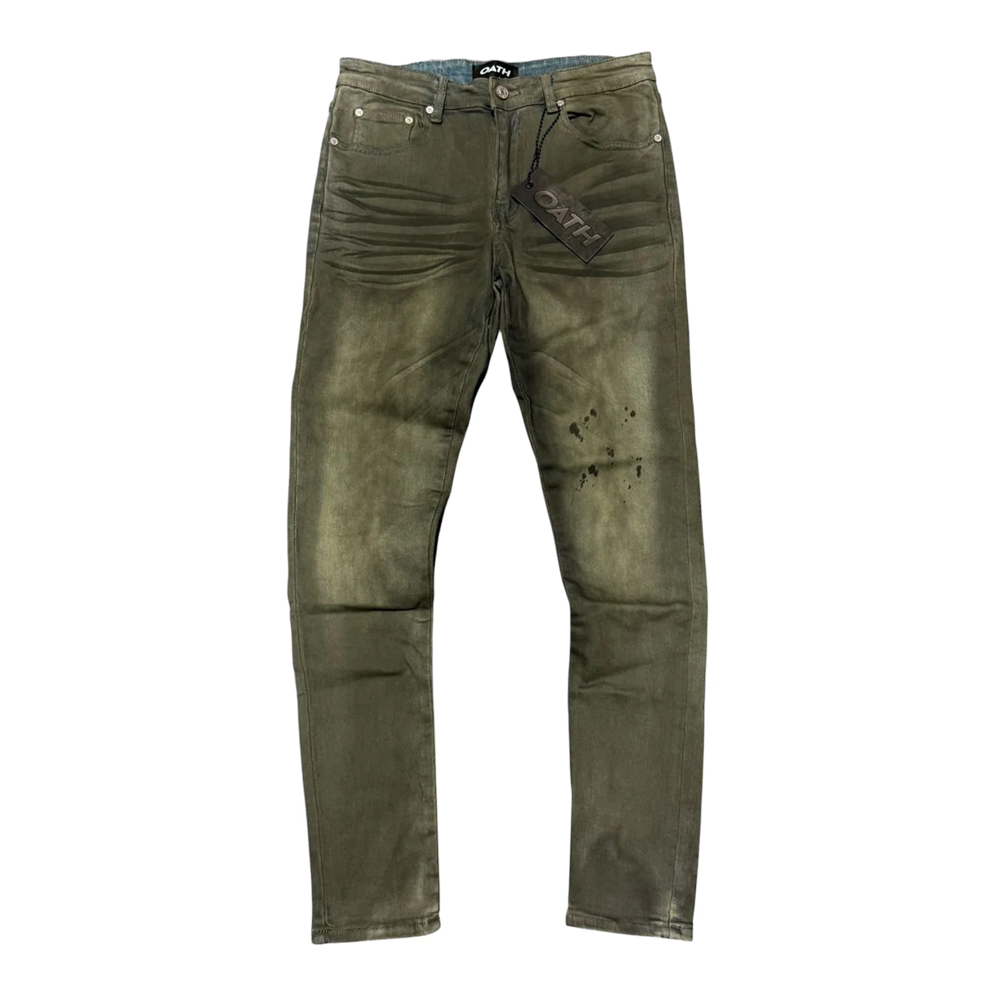 Oath Odessa Oil Spill Denim Jeans 'Green'