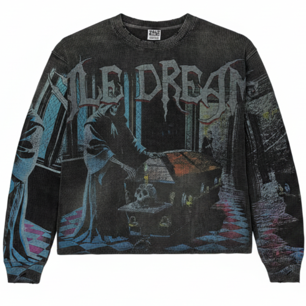 Vale Forever Rip Thermal T-Shirts 'Black'