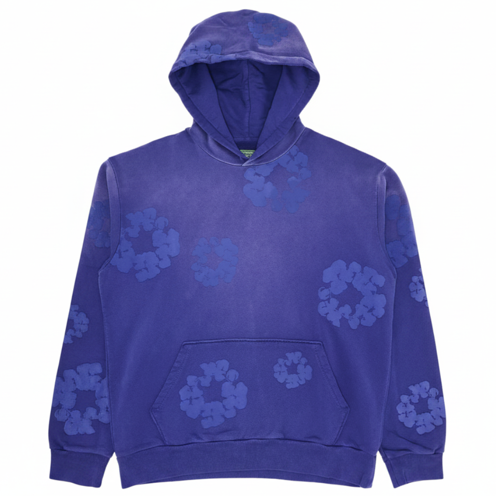 Denim Tears Mono Cotton Wreath Hoodies 'Washed Blue'