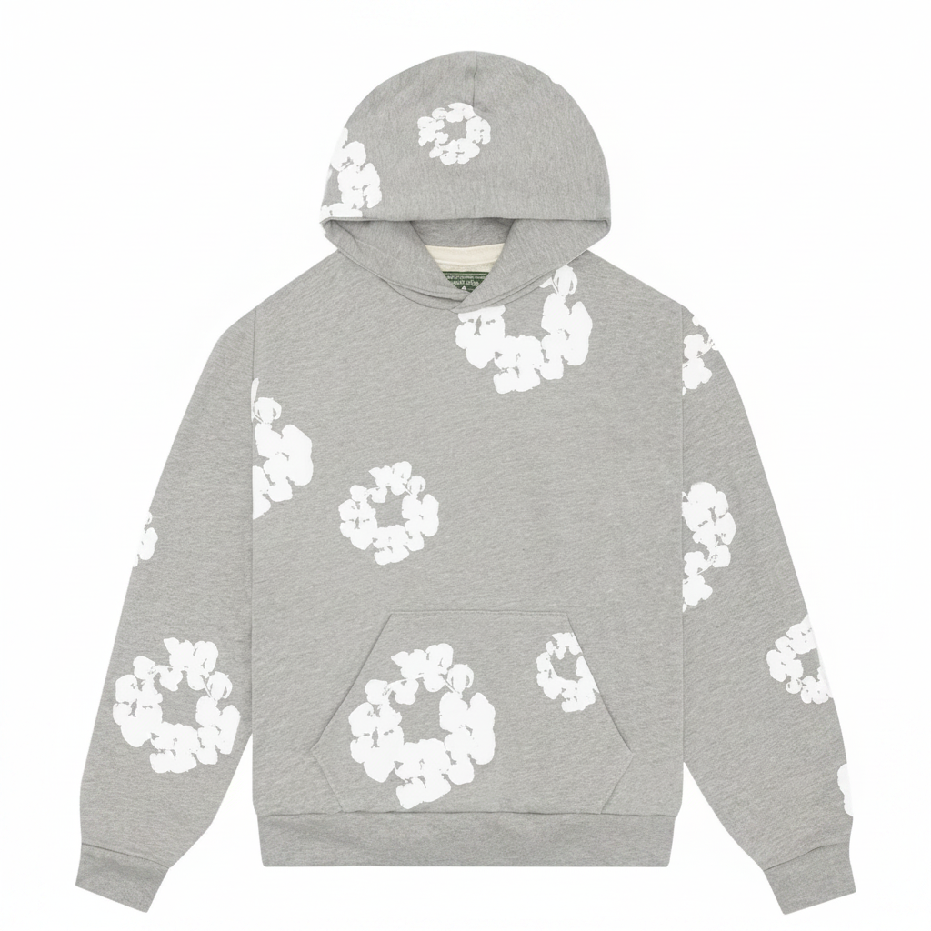 Denim Tears The Cotton Wreath Hoodies 'Grey'