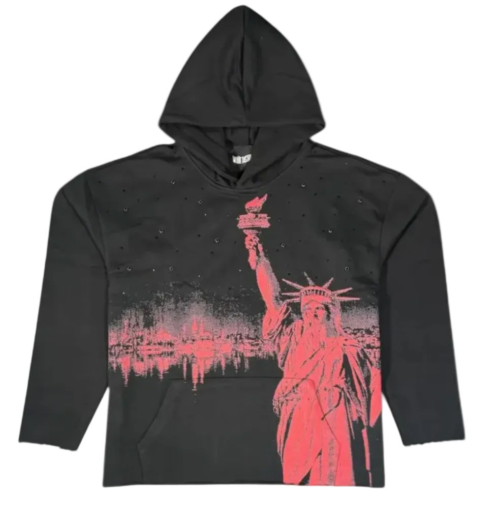 Wave District Studio Liberty Hoodies "Black/Red"