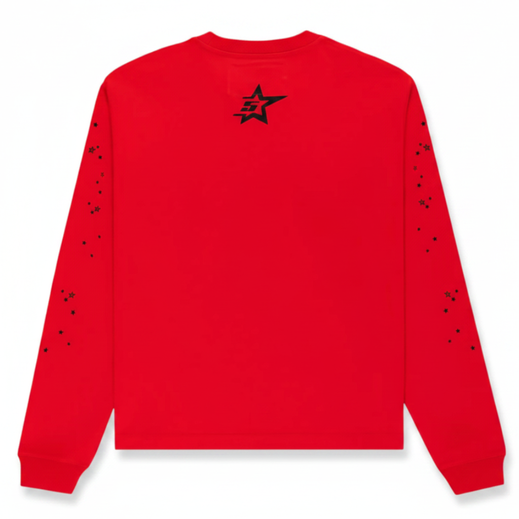 Sp5der Punk V2 Long Sleeve T-Shirts "Red"