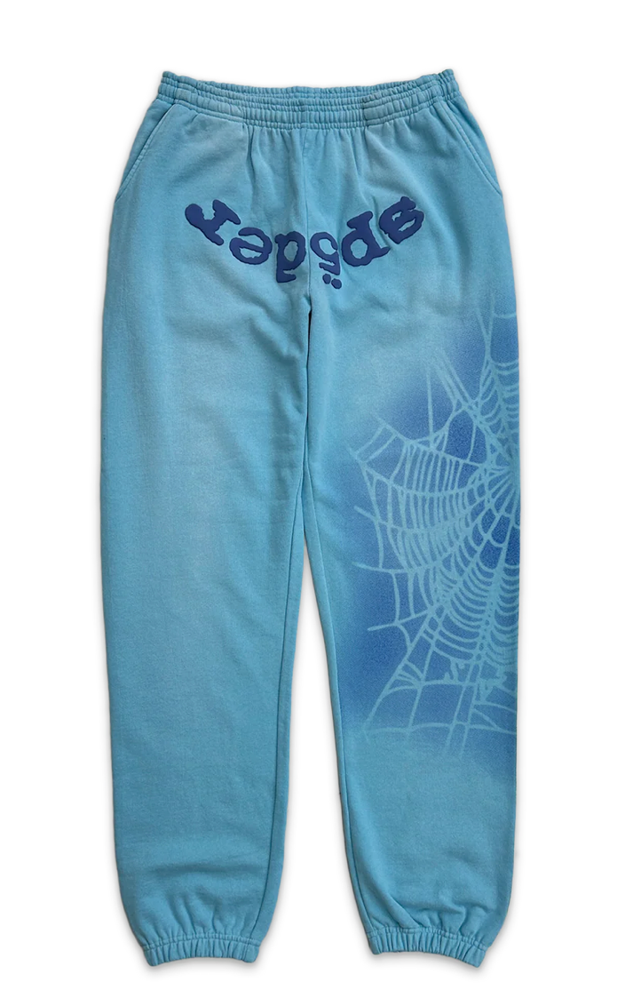 Sp5der V2 Spray Sweatpants "Light Blue"