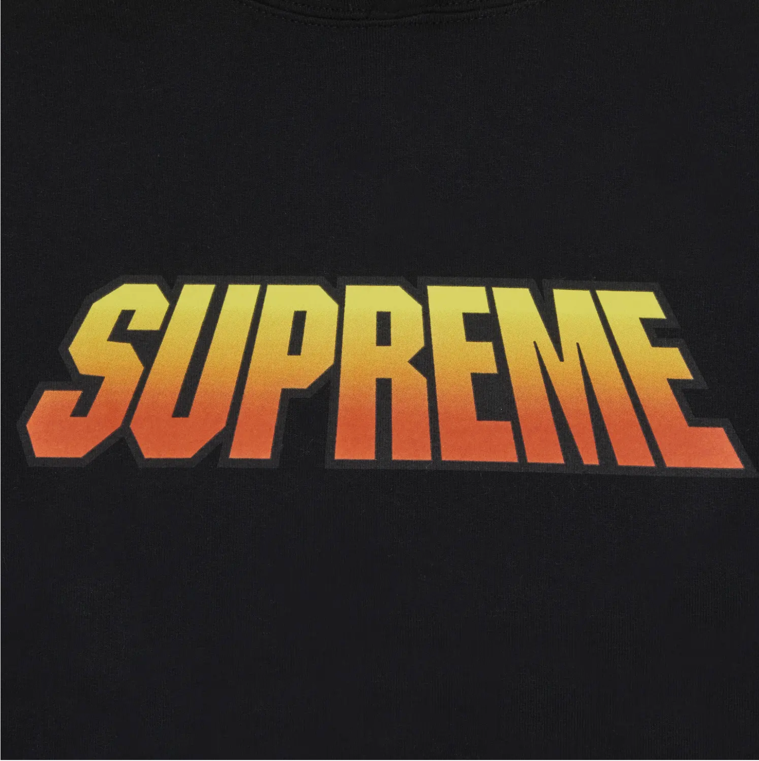 Supreme Gradient Hoodies 'Black/Yellow/Orange'