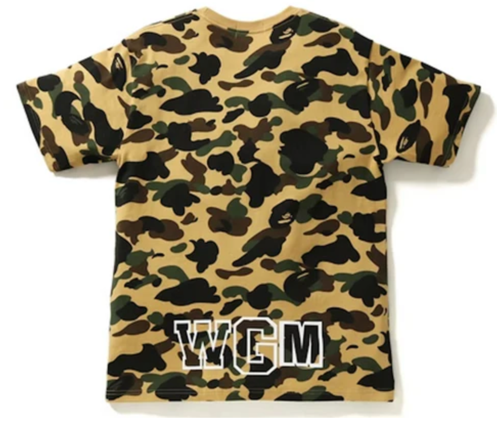 Bape 1st Camo Shark T-Shirts 'Yellow Camo'