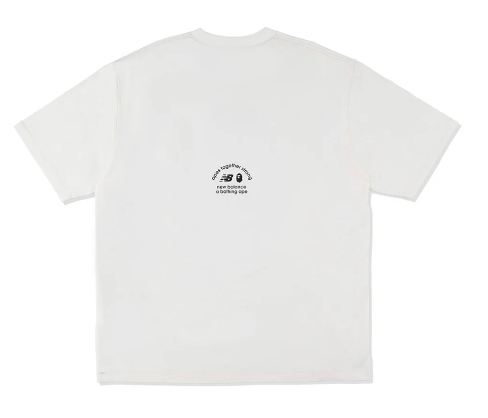 BAPE x New Balance Ahead Head T-Shirts 'White'