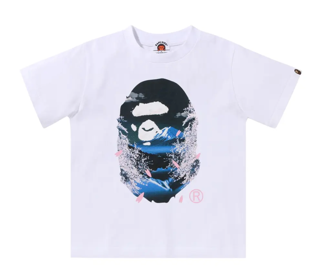 Bape Sakura Photo Ape Head T-Shirts 'White'