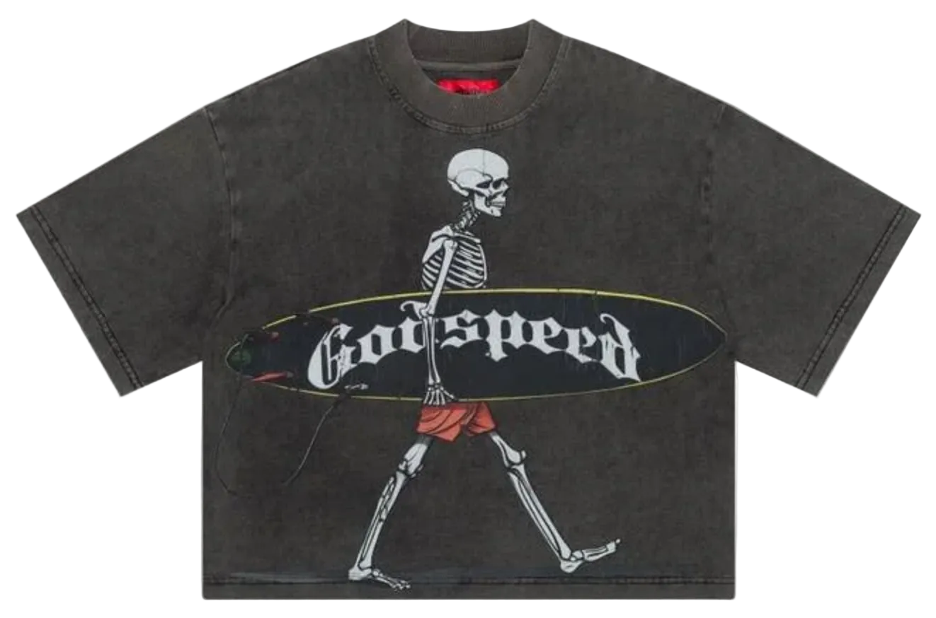 GodSpeed Surf Day T-Shirts "Grey Wash"